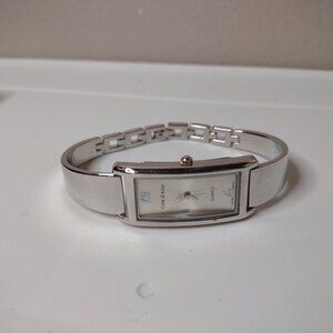 8 Inch Cote D Azur Silver Tone Metal Watch